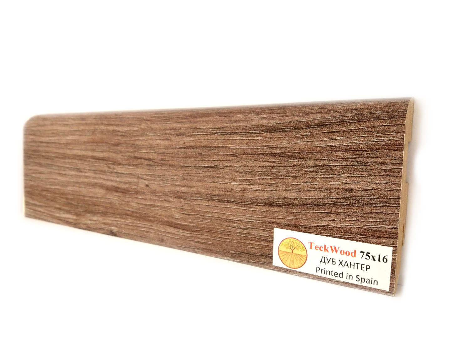 Плинтус МДФ ламинированный TeckWood Дуб Хантер 2150×75×16